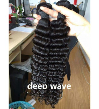 Deep Curly Color 1B and 27, 20 inches Weft