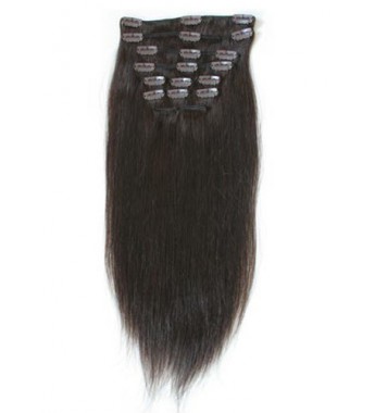 16 inch Darkest Brown #2 Clip Extension