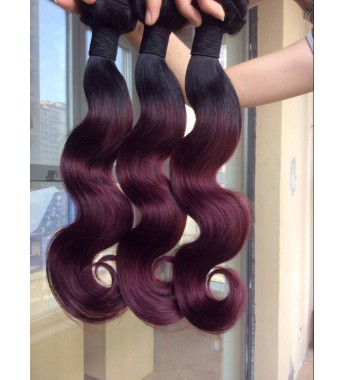 Two Tone Ombre Brazilian 20 inch Body Wave Weft