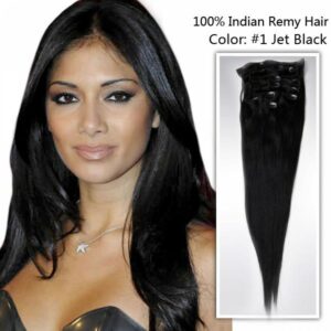 22 inch Jet Black #1 Clip Extension