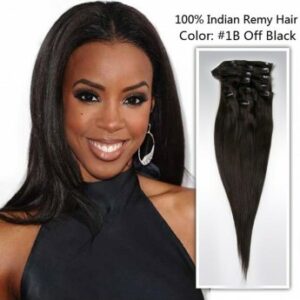 26" Color#1B(Off Black) Straight Clip On