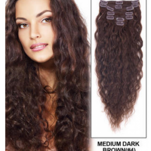 Stunning beauty with Beautiful 20 inches Curly Clip On Extension