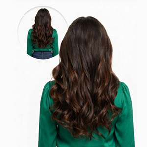 Caramel Balayage Clip-In Hair Extensions (3 Set) - Image 4